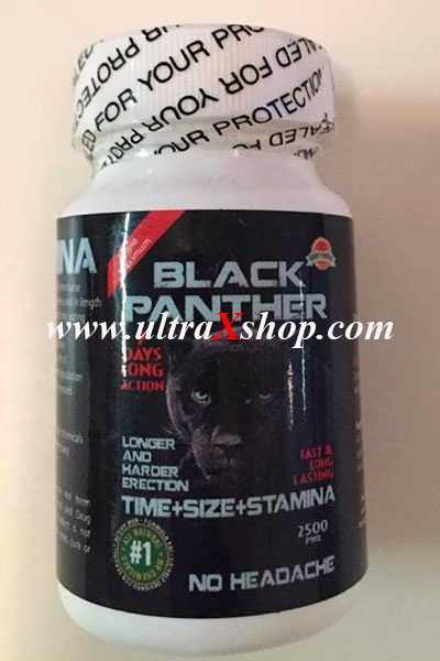 Black Panther Premium & Genuine Triple Maximum 1250mg 2500pwr for Men 6 Pills Bottle