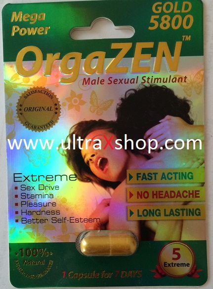 OrgaZEN Gold 5800 Pill Male Sexual Stimulant Mega Power