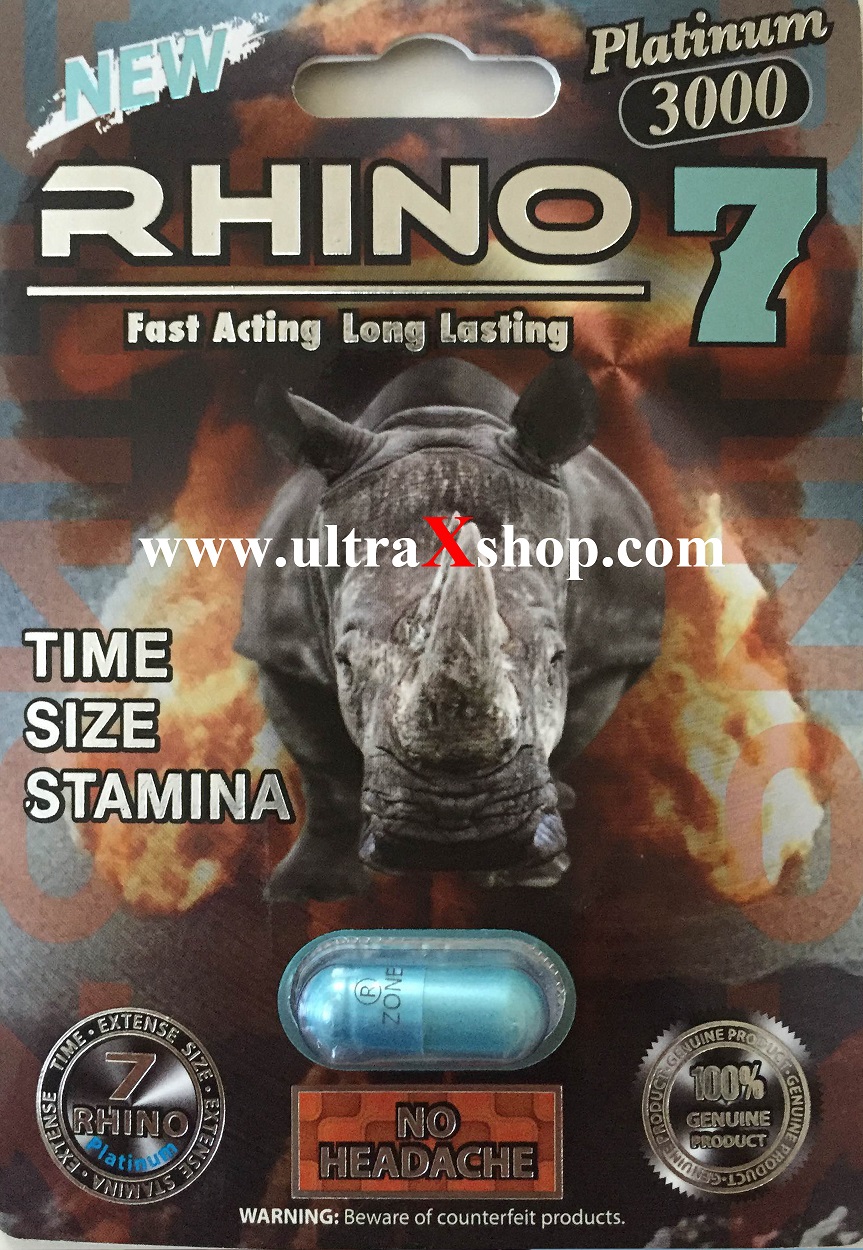 Rhino 7 Platinum 3000 Male  Sexual Enhancer Pill Natural Formula (NEW)