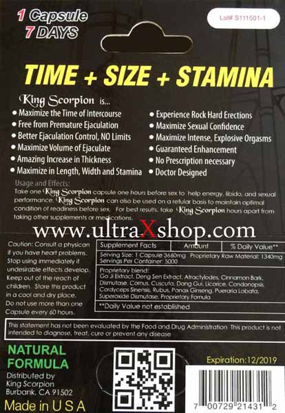 Scorpion King 5000 Male Sexual Enhancement Pill