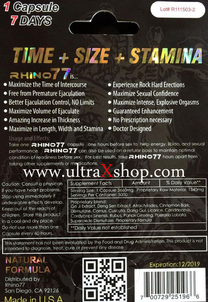 Rhino 77 5000 Male Performance Booster