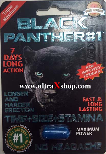 Black Panther Premium & Genuine Triple Maximum 1250mg 2500pwr for Men 1 Pill